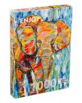 Пъзел Enjoy от 1000 части - Цветен слон - 1t